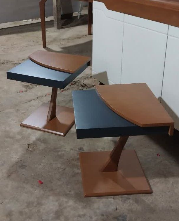 عسلی مدل لورنزو جنس mdf روکش چوب راش و چوب روسی اصل گردویی نوک مدادی